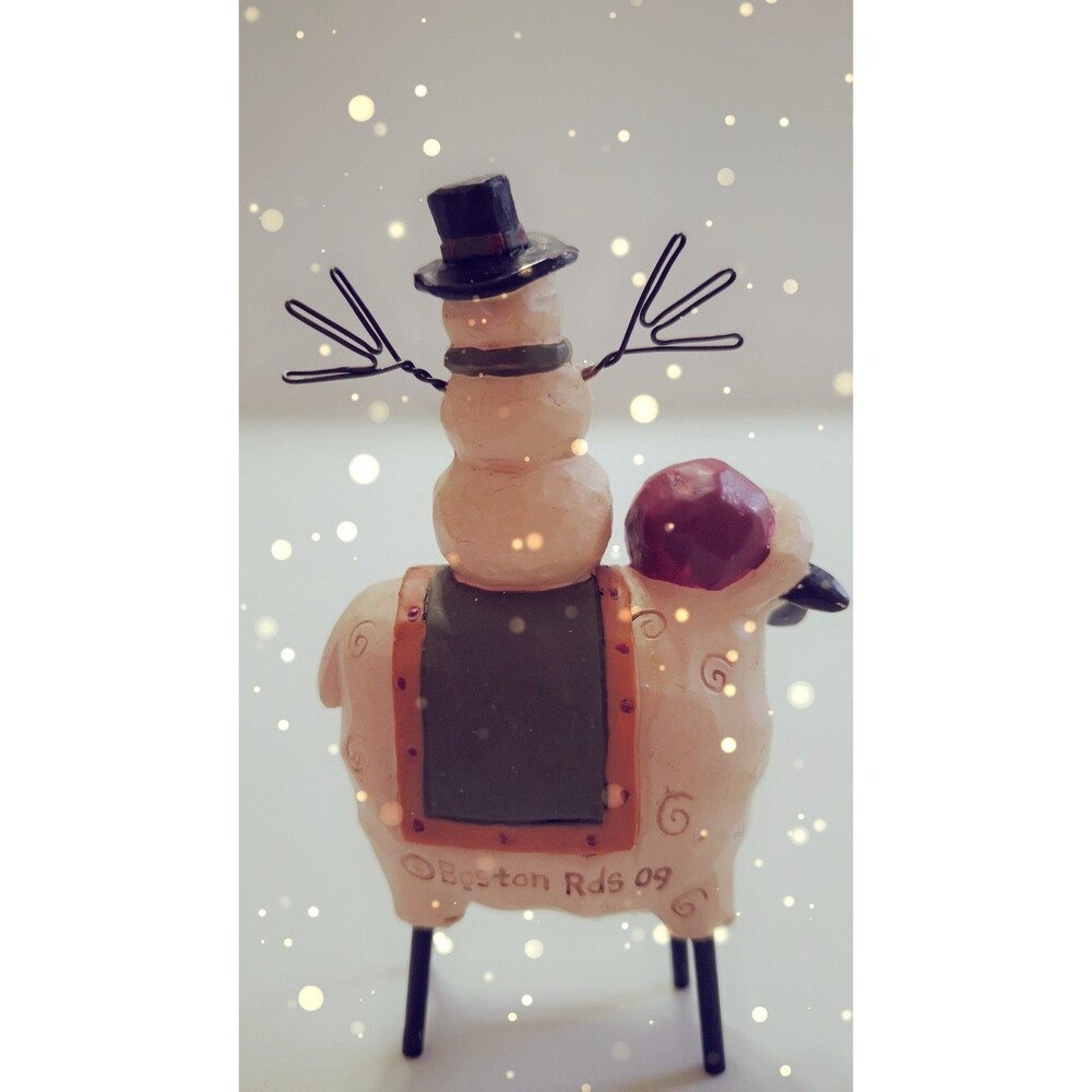 Blossom Bucket Sheep/Snowmen Retired 2009 Lot of 5 Boston Road By Barbara Lloyd - Picture 9 of 15